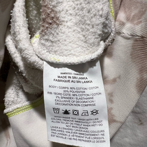 Nike womens cropped sweatshirt pullover cropped oversized tie dye size xs - Picture 4 of 6